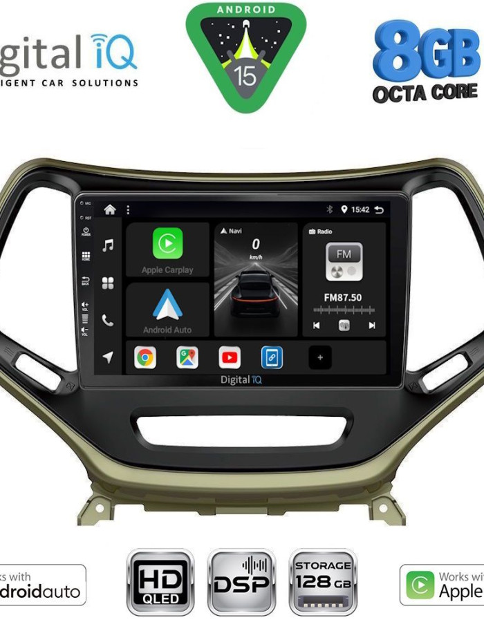 DIGITAL IQ BXF 7273_CPAA (10inc) MULTIMEDIA TABLET for JEEP CHEROKEE mod. 2014-2026