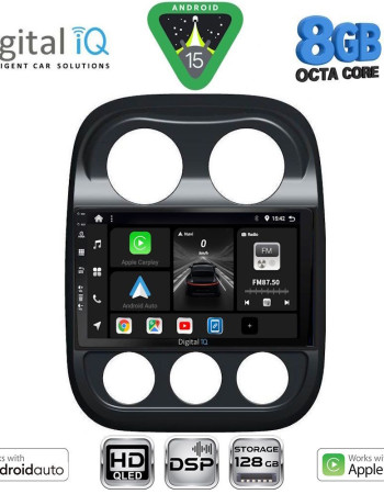 DIGITAL IQ BXF 7277_CPAA (10inc) MULTIMEDIA TABLET for JEEP COMPASS - PATRIOT mod. 2007-2016