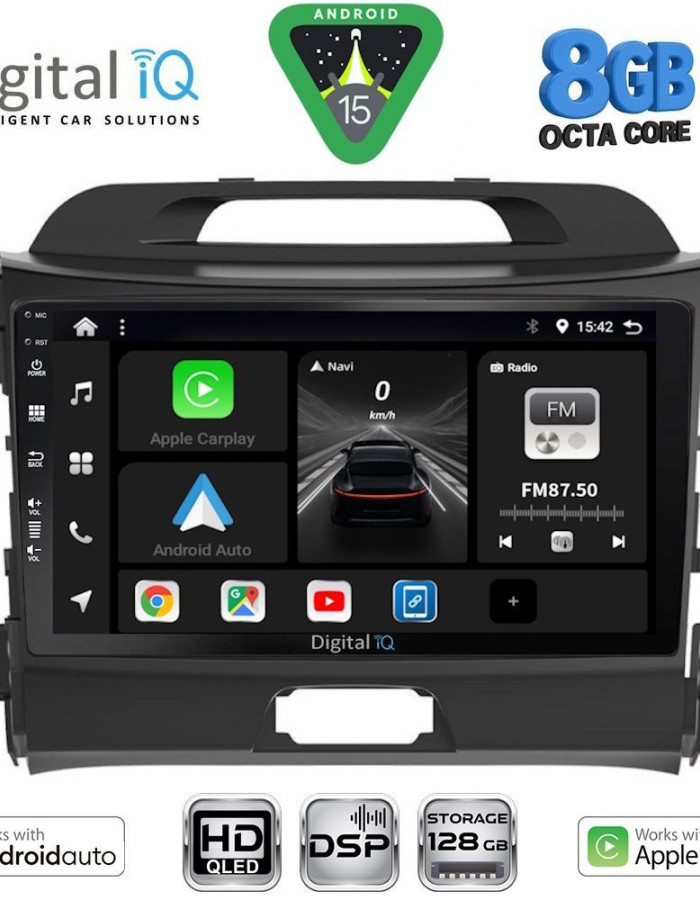 DIGITAL IQ BXF 7325_CPAA (9inc) MULTIMEDIA TABLET for KIA SPORTAGE mod. 2010-2015