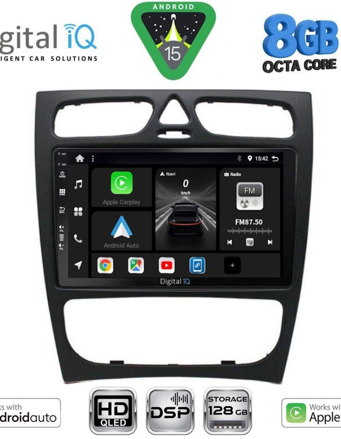 DIGITAL IQ BXF 7402_CPAA (9inc) MULTIMEDIA TABLET for MERCEDES C (W203) mod. 1999-2004