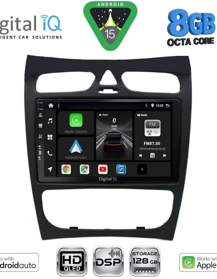 DIGITAL IQ BXF 7406_CPAA (9inc) MULTIMEDIA TABLET for MERCEDES CLK (W209) mod. 2000-2004