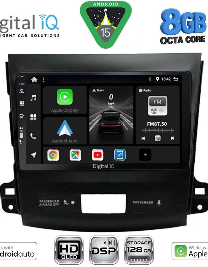 DIGITAL IQ BXF 7442_CPAA (9inc) MULTIMEDIA TABLET for CITROEN C-CROSSER | MITSUBISHI OUTLANDER | PEUGEOT 4007  mod. 2006-2012
