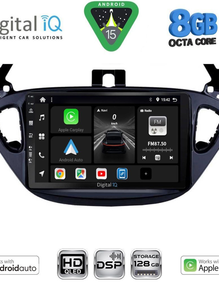 DIGITAL IQ BXF 7486_CPAA (9inc) MULTIMEDIA TABLET for OPEL ADAM - CORSA E  mod. 2014-2019