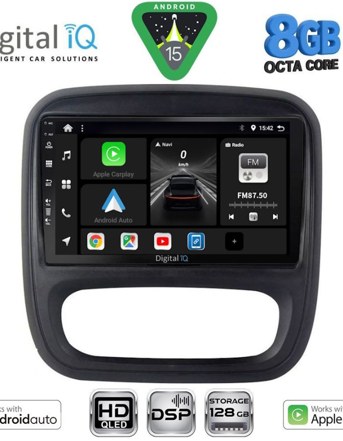DIGITAL IQ BXF 7499_CPAA (9inc) MULTIMEDIA TABLET for OPEL VIVARO – RENAULT TRAFIC – FIAT TALENDO – NISSAN NV 300 mod. 2014-2019