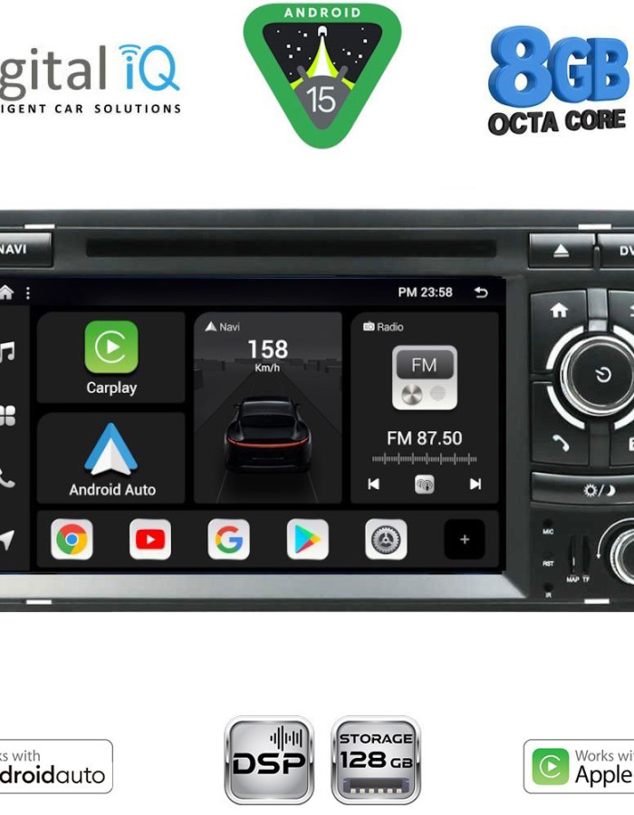 DIGITAL IQ BXF 749_CPAA (7'' DVD) MULTIMEDIA SYSTEM for AUDI A3 mod. 2003-2012