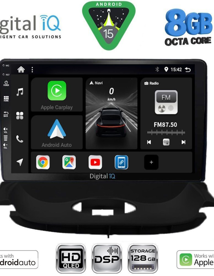 DIGITAL IQ BXF 7505_CPAA (9inc) MULTIMEDIA TABLET for PEUGEOT 206 mod. 1998-2006