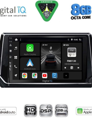DIGITAL IQ BXF 7509_CPAA (9inc) MULTIMEDIA TABLET for PEUGEOT 208 – 2008 mod. 2021-2026