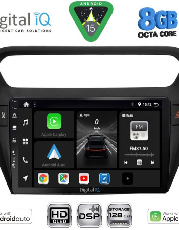 DIGITAL IQ BXF 7511BL_CPAA (9inc) MULTIMEDIA TABLET for CITROEN ELYSEE – PEUGEOT 301 mod. 2013-2026 (BLACK)