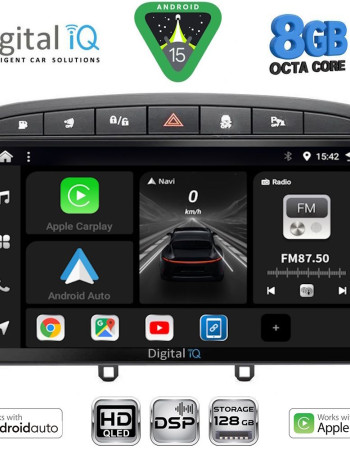 DIGITAL IQ BXF 7513BL_CPAA (9inc) MULTIMEDIA TABLET for PEUGEOT 308 mod.2007-2012 - RCZ mod. 2009-2015 (BLACK)