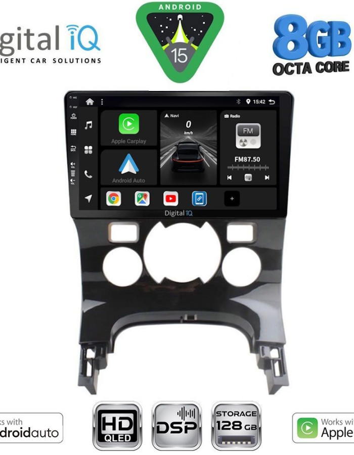 DIGITAL IQ BXF 7515_CPAA CLIMA (9inc) MULTIMEDIA TABLET for PEUGEOT 3008 mod. 2008-2016 με CLIMA
