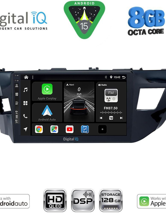 DIGITAL IQ BXF 7714MD_CPAA (10inc) MULTIMEDIA TABLET for TOYOTA COROLLA mod. 2013-2016