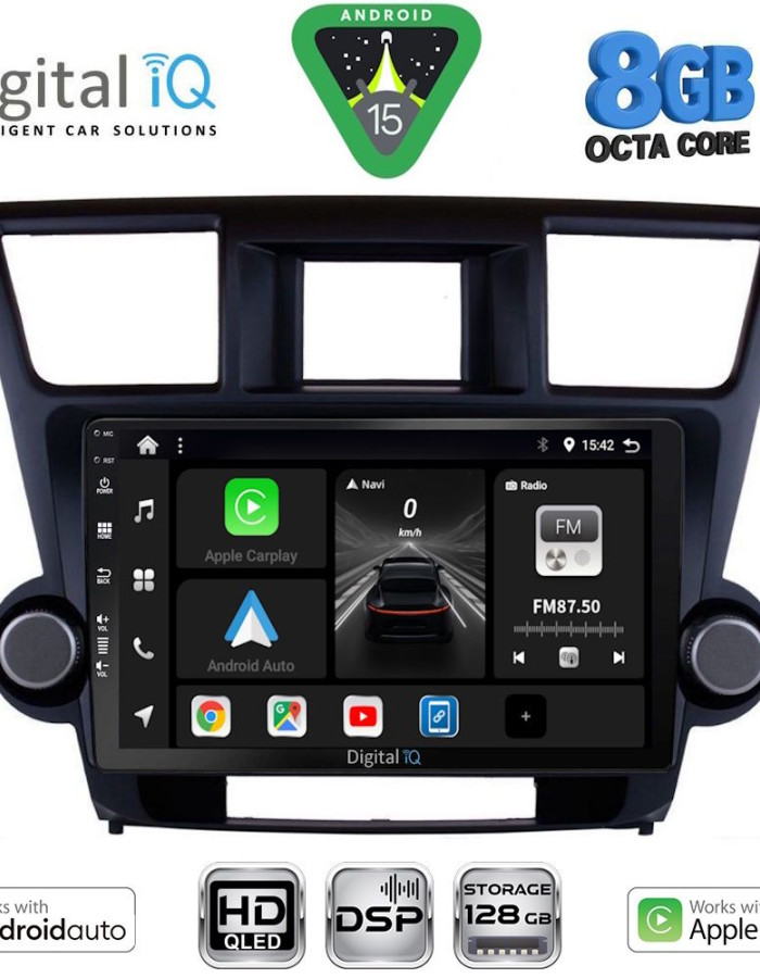 DIGITAL IQ BXF 7719_CPAA (10inc) MULTIMEDIA TABLET for TOYOTA HIGHLANDER mod. 2008-2015