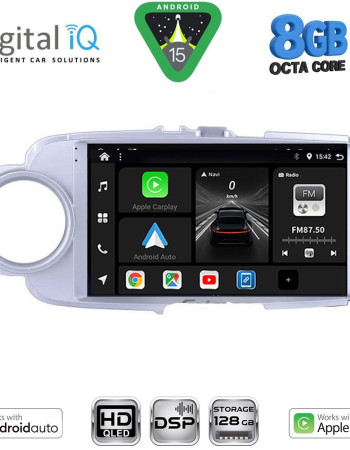 DIGITAL IQ BXF 7737SL_CPAA (9inc) MULTIMEDIA TABLET for TOYOTA YARIS mod. 2011-2015 (SILVER)