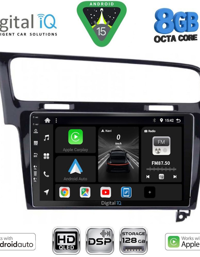 DIGITAL IQ BXF 7747BL_CPAA (10inc) MULTIMEDIA TABLET for VW GOLF 7 mod. 2013-2020