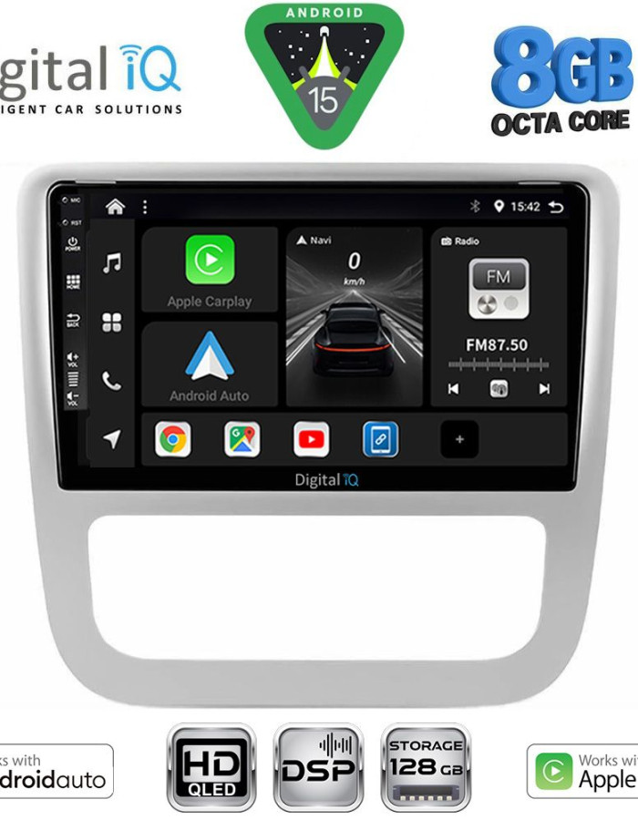 DIGITAL IQ BXF 7751_CPAA CLIMA (9inc) MULTIMEDIA TABLET for VW EOS mod. 2006-2016 - SCIROCCO mod. 2011-2014