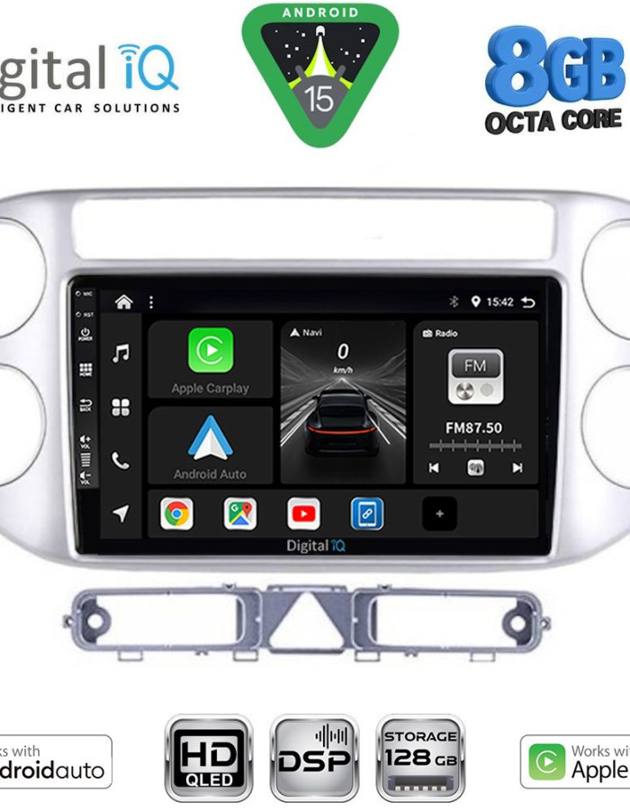 DIGITAL IQ BXF 7759SL_CPAA (9inc) MULTIMEDIA TABLET for VW TIGUAN mod. 2004-2011 (SILVER)
