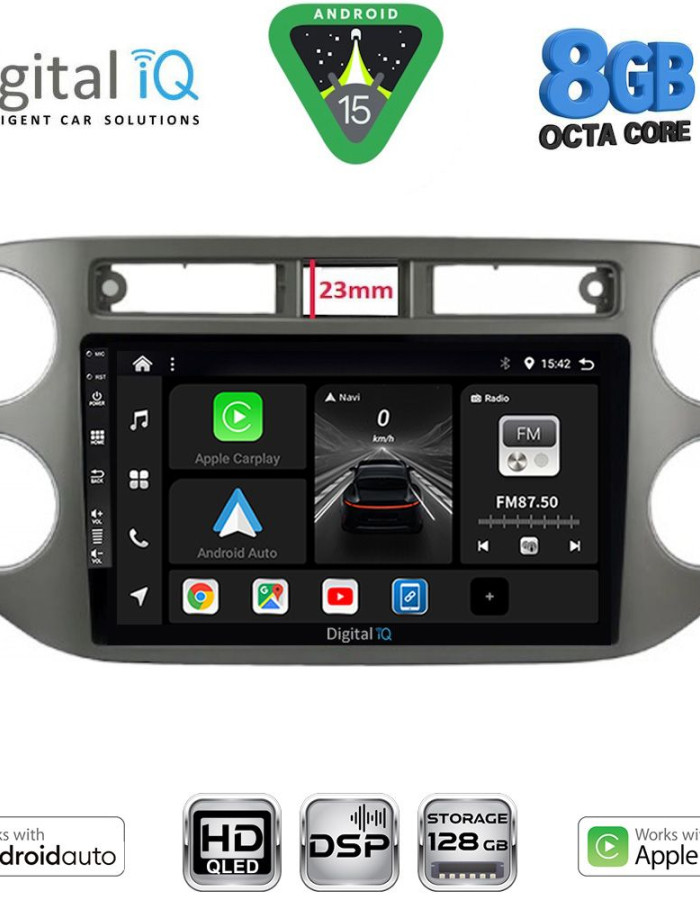DIGITAL IQ BXF 7760GR_CPAA (9inc) MULTIMEDIA TABLET for VW TIGUAN mod. 2011-2016 (GREY)