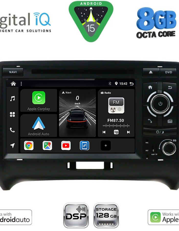 DIGITAL IQ BXF 778_CPAA (7" DVD) MULTIMEDIA SYSTEM for AUDI ΤΤ mod. 2007-2015