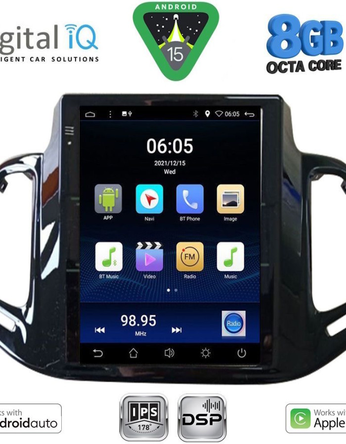 DIGITAL IQ BXF 7878_CPAA TESLA STYLE for JEEP COMPASS mod. 2017-2021