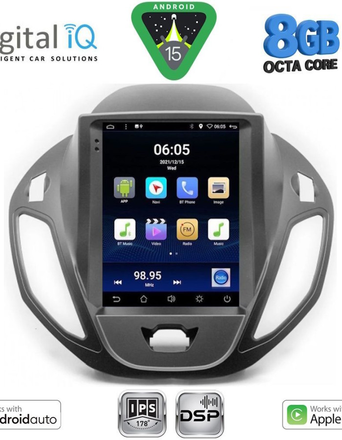 DIGITAL IQ BXF 7880_CPAA TESLA STYLE for FORD TOURNEO COURIER mod. 2014-2024