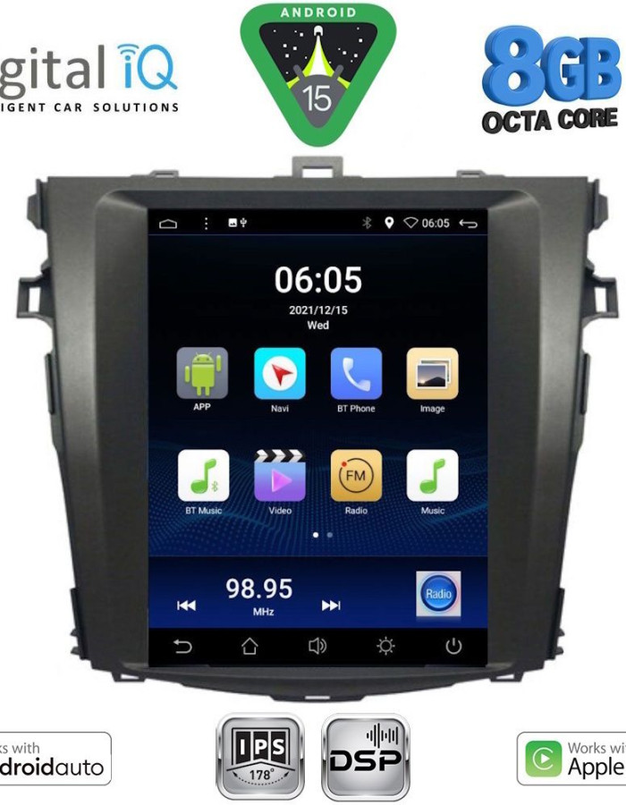 DIGITAL IQ BXF 7963_CPAA TESLA STYLE for TOYOTA COROLLA 4D mod. 2006-2012