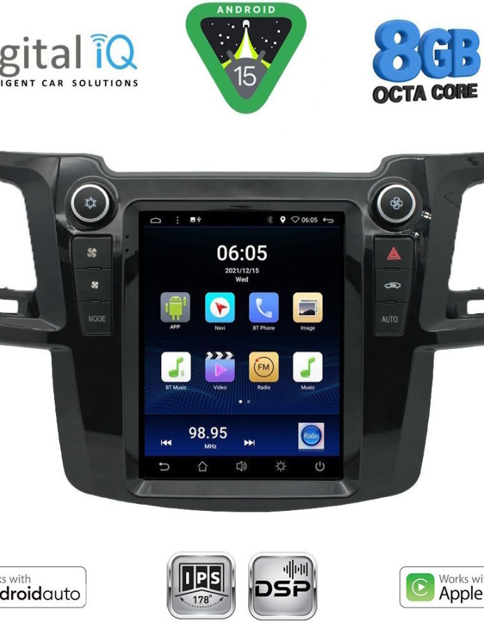 DIGITAL IQ BXF 7965_CPAA TESLA STYLE for TOYOTA HILUX mod. 2005-2015