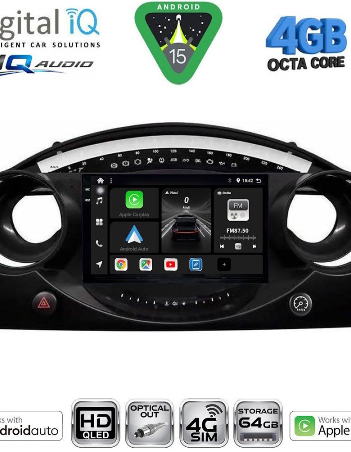 DIGITAL IQ BXK 19063_CPAA (9inc) MULTIMEDIA TABLET for MINI COOPER (R50-R52-R53) mod. 2000-2006