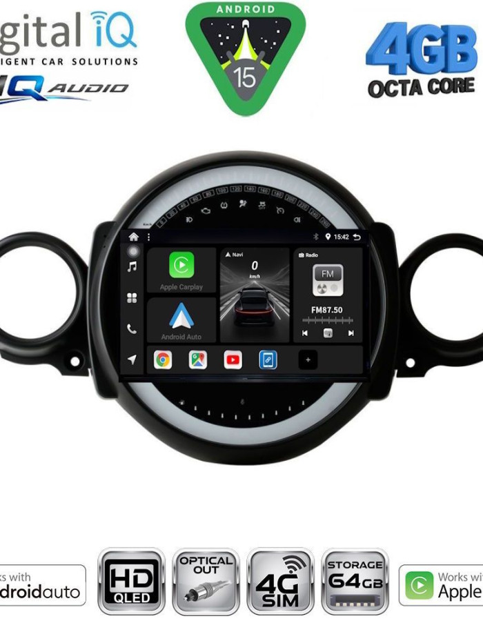 DIGITAL IQ BXK 19064_CPAA (9inc) MULTIMEDIA TABLET for MINI COOPER (R56-R57) mod. 2006-2014 - CLUBMAN (R55) mod. 2007-2014