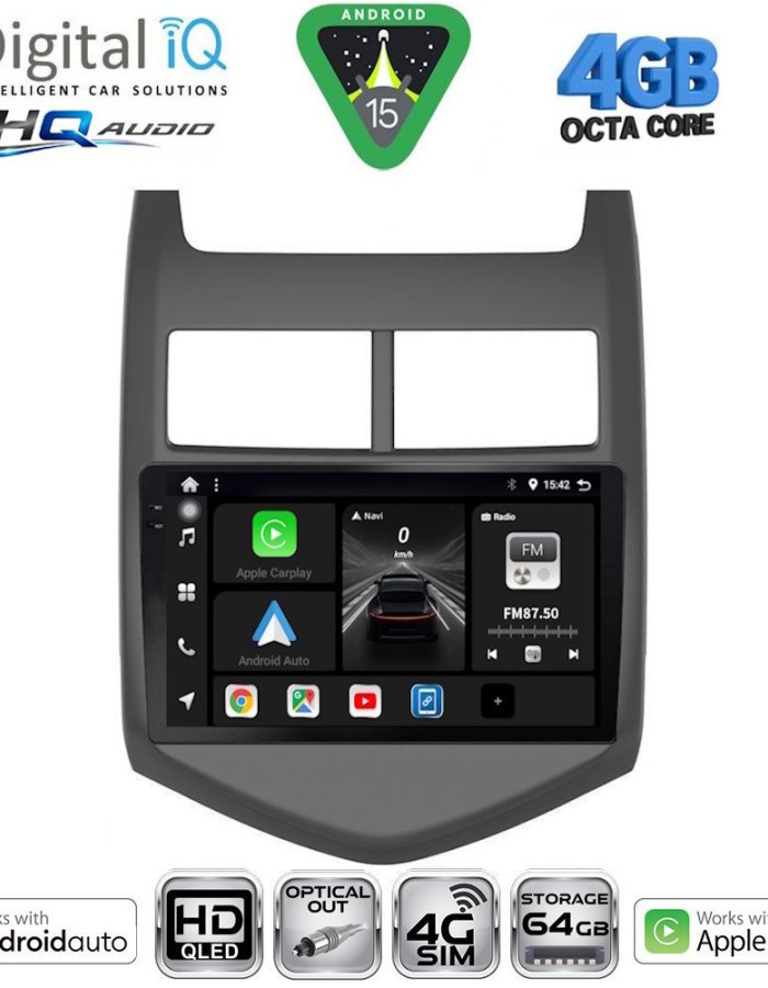 DIGITAL IQ BXK 19074_CPAA (9inc) MULTIMEDIA TABLET for CHEVROLET AVEO mod. 2011-2014