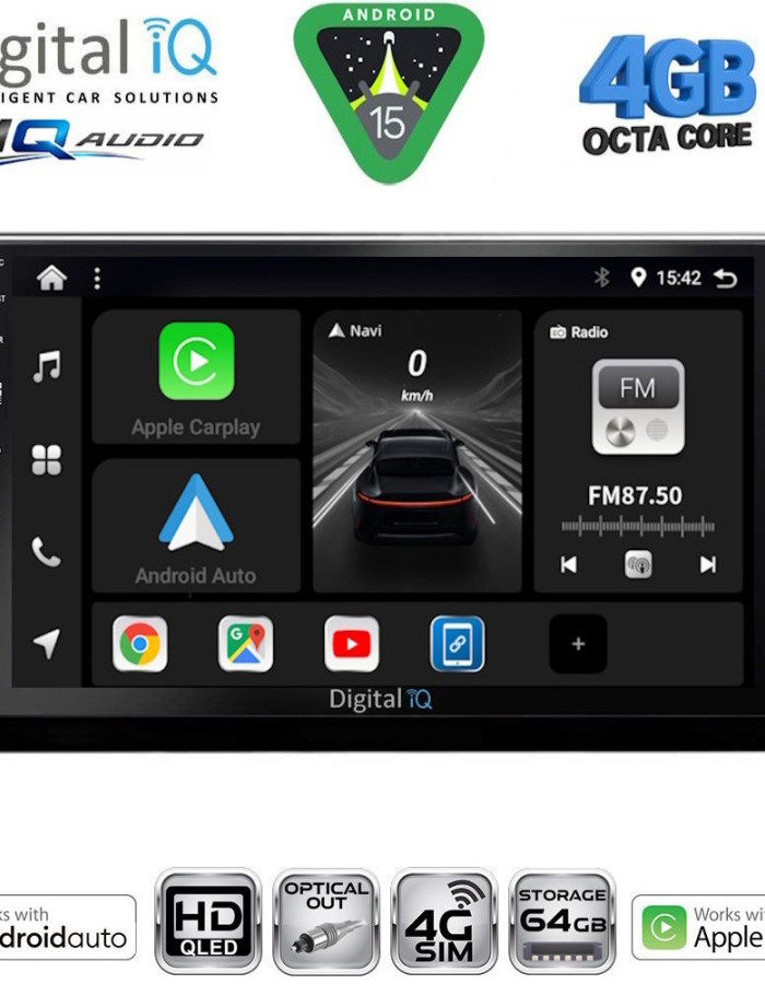 DIGITAL IQ BXK 19082_CPAA (10inc) MULTIMEDIA TABLET for CITROEN BERLINGO – OPEL COMBO – PEUGEOT PARTNER – TOYOTA PROACE mod. 2018-2026 - FIAT DOBLO mod. 2022-2026