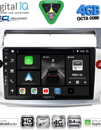DIGITAL IQ BXK 19084SL_CPAA (9inc) MULTIMEDIA TABLET for CITROEN C4  mod. 2004-2011 (SILVER)