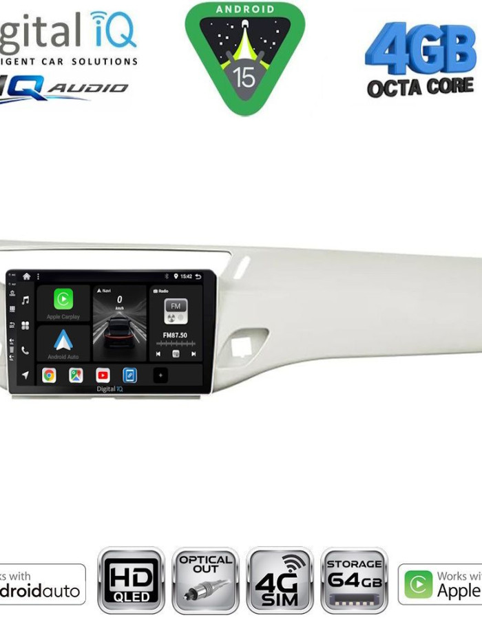 DIGITAL IQ BXK 19092WH_CPAA (9inc) MULTIMEDIA TABLET for CITROEN C3 - DS3 mod. 2009-2016 (WHITE)