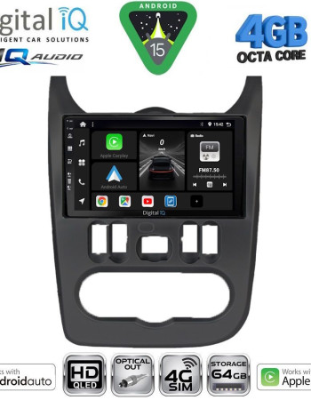 DIGITAL IQ BXK 19101BL_CPAA (9inc) MULTIMEDIA TABLET for DACIA DUSTER – LOGAN – SANDERO mod. 2006-2012 (BLACK)