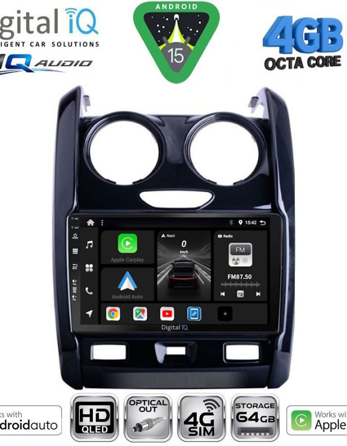 DIGITAL IQ BXK 19103_CPAA (9inc) MULTIMEDIA TABLET for DACIA DUSTER mod. 2012-2019