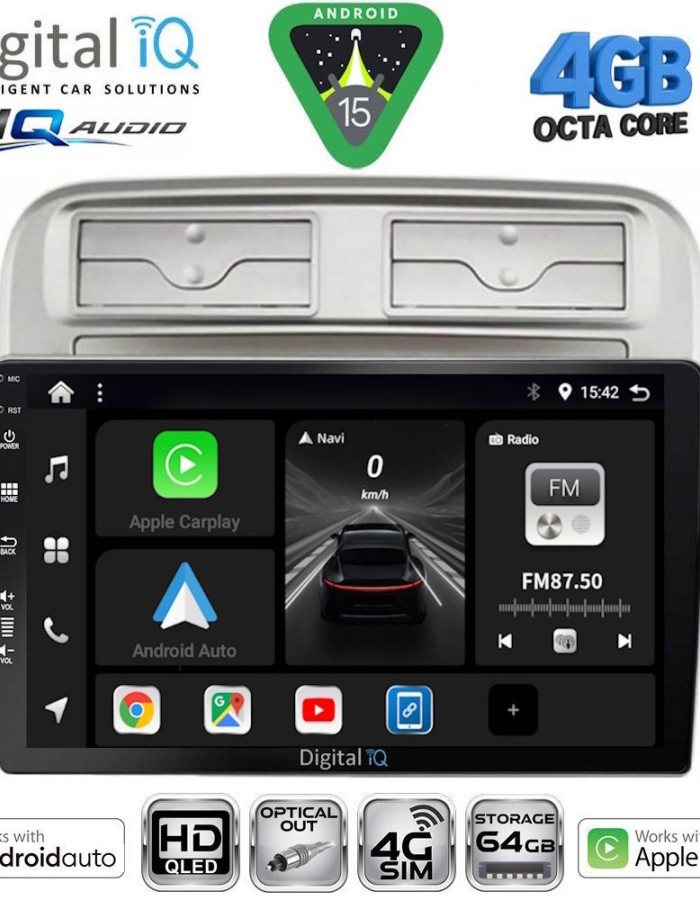 DIGITAL IQ BXK 19128_CPAA (9inc) MULTIMEDIA TABLET for FIAT GRANDE PUNTO mod. 2005-2012