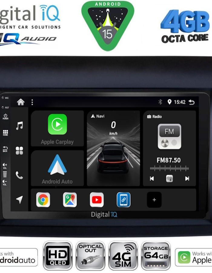 DIGITAL IQ BXK 19141_CPAA (9inc) MULTIMEDIA TABLET for FIAT DUCATO – CITROEN JUMPER – PEUGEOT BOXER mod. 2011-2021
