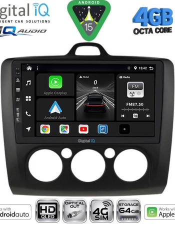 DIGITAL IQ BXK 19156BL_CPAA A/C (9inc) MULTIMEDIA TABLET for FORD FOCUS mod. 2005-2012 (BLACK)