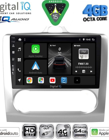 DIGITAL IQ BXK 19156SL_CPAA CLIMA (9inc) MULTIMEDIA TABLET for FORD FOCUS mod. 2005-2012 (SILVER)