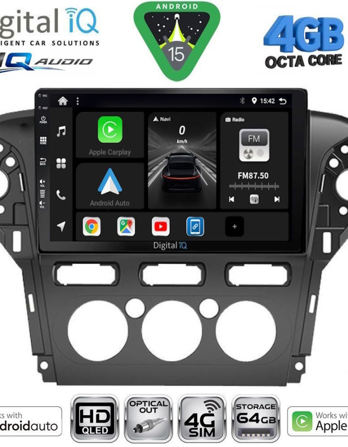DIGITAL IQ BXK 19163_CPAA A/C (10inc) MULTIMEDIA TABLET for FORD MONDEO mod. 2011-2013