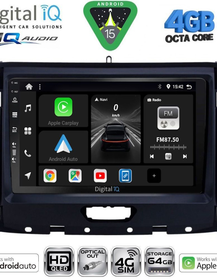 DIGITAL IQ BXK 19173_CPAA (9inc) MULTIMEDIA TABLET for FORD RANGER mod. 2018-2023