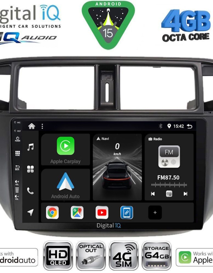 DIGITAL IQ BXK 19186_CPAA A/C (9inc) MULTIMEDIA TABLET for HONDA CIVIC mod. 1995-2001