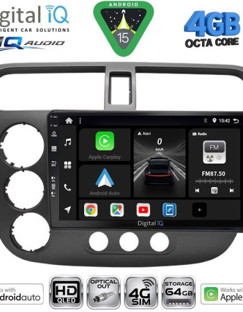 DIGITAL IQ BXK 19187_CPAA (9inc) MULTIMEDIA TABLET for HONDA CIVIC 4D mod. 2001-2006