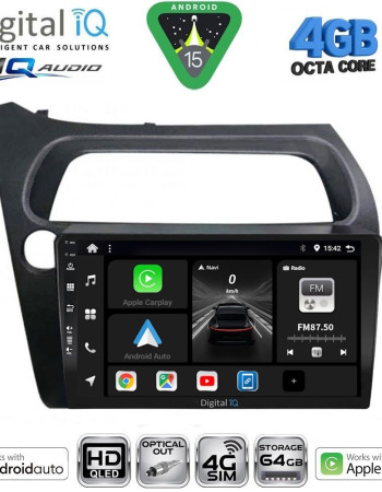 DIGITAL IQ BXK 19189_CPAA (9inc) MULTIMEDIA TABLET for HONDA CIVIC 3D-5D mod. 2006-2012