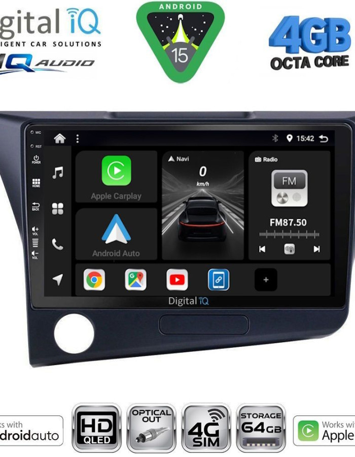 DIGITAL IQ BXK 19203_CPAA (9inc) MULTIMEDIA TABLET for HONDA CRZ mod. 2010-2016