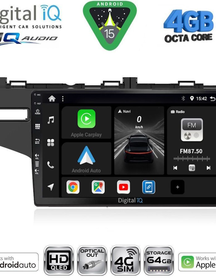 DIGITAL IQ BXK 19212_CPAA (10inc) MULTIMEDIA TABLET for HONDA JAZZ mod. 2013-2019