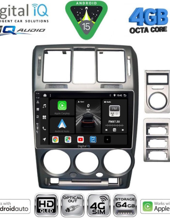 DIGITAL IQ BXK 19222GR_CPAA (9inc) MULTIMEDIA TABLET for HYUNDAI GETZ mod. 2002-2011 (GREY)