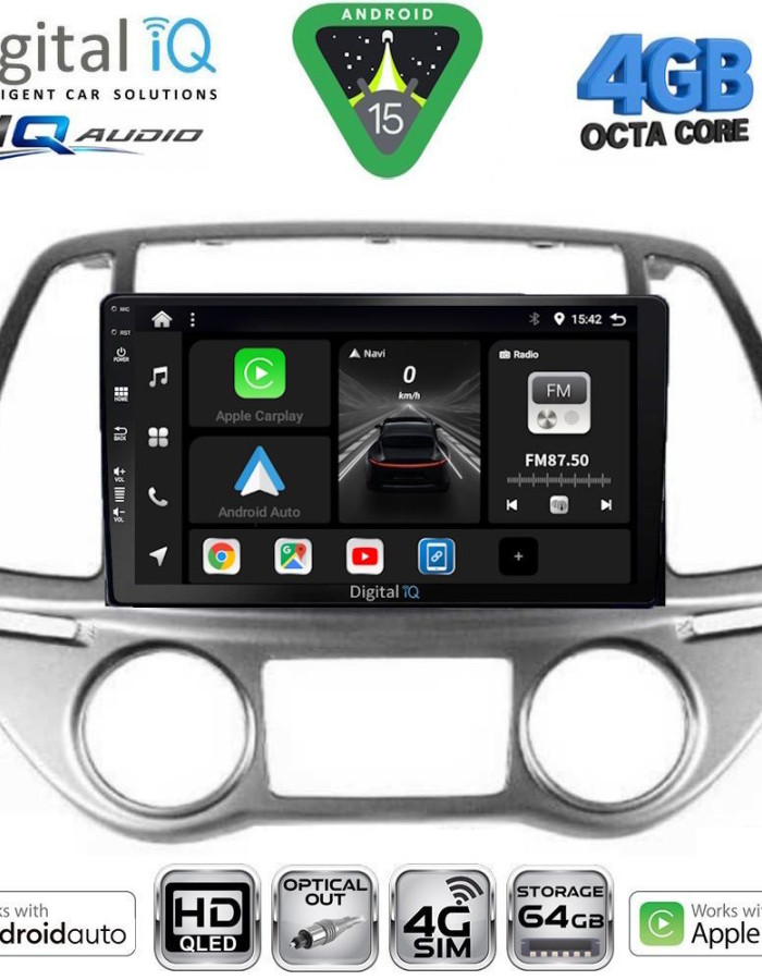DIGITAL IQ BXK 19227_CPAA CLIMA (9inc) MULTIMEDIA TABLET for HYUNDAI i20 mod. 2008-2012