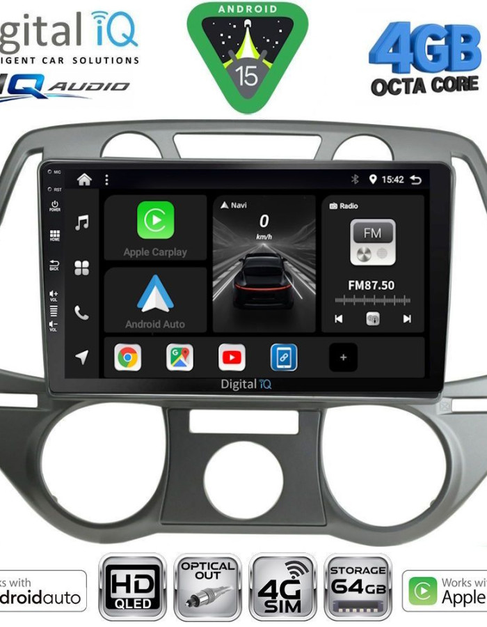 DIGITAL IQ BXK 19228_CPAA A/C (9inc) MULTIMEDIA TABLET for HYUNDAI i20 mod. 2008-2012