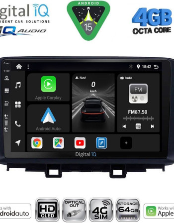 DIGITAL IQ BXK 19237_CPAA (10inc) MULTIMEDIA TABLET for HYUNDAI KONA mod. 2017-2023