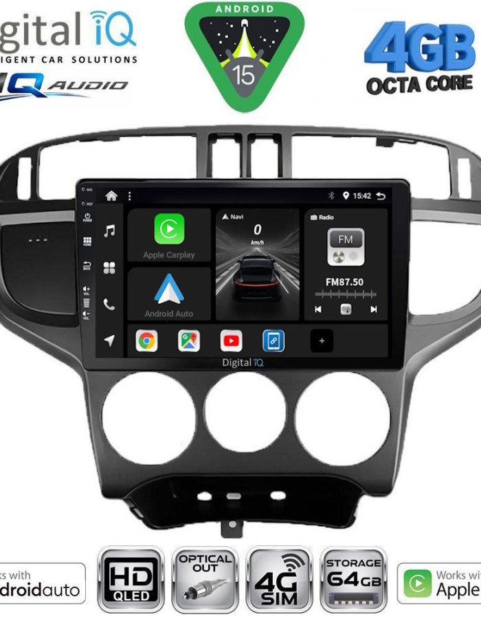 DIGITAL IQ BXK 19240_CPAA (9inc) MULTIMEDIA TABLET for HYUNDAI MATRIX mod. 2001-2010